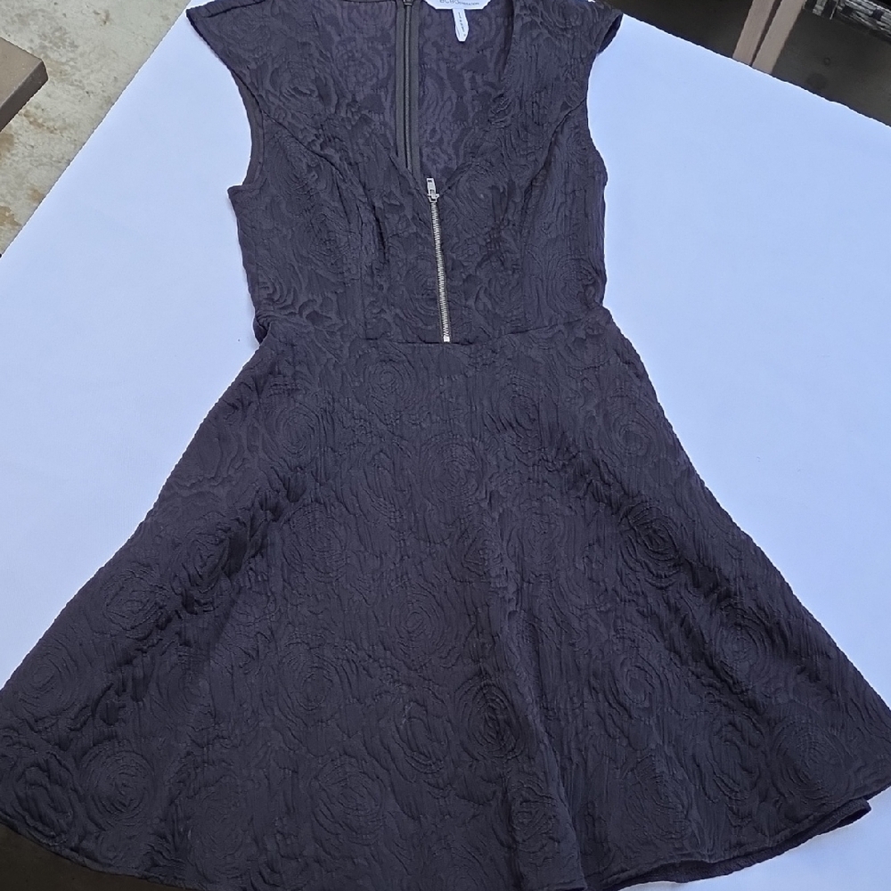BCBGeneration Charcoal Textured Mini Dress